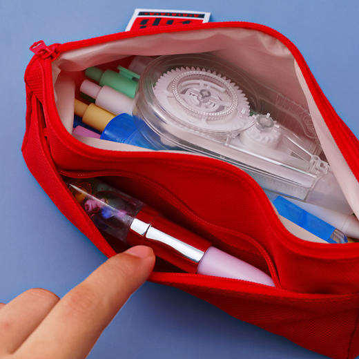 「拍1发2！6色可选」未来可期大容量牛津布笔袋 学生励志文字双层收纳铅笔袋学习文具袋 商品图3