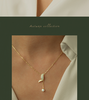 Oflye潮流饰品 纯银项链女独特珍珠吊坠设计感锁骨链新款小众锆石个性项饰品 商品缩略图4
