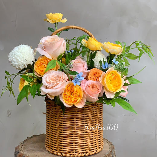 祝福花篮丨果汁阳台玫瑰 商品图1