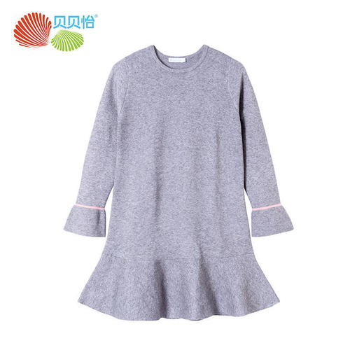 贝贝怡孕妇装时尚中长款针织连衣裙秋冬季韩版潮妈百搭打底裙装 商品图3