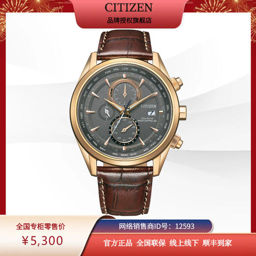 西铁城/CITIZEN光动能多局电波商务皮带手表男AT8263-10H 商品图10