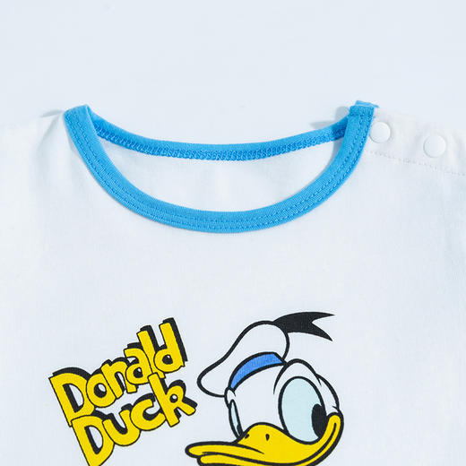【唐老鸭90周年】迪士尼童装婴幼儿纯棉肩开连体衣夏季舒适新生儿宝宝唐老鸭哈衣 商品图3