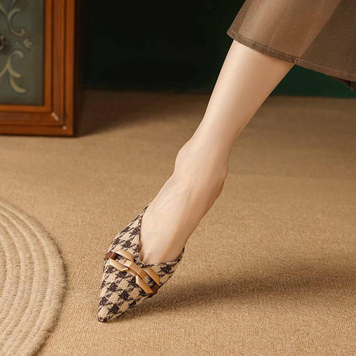 爆款升级版，格子包头半拖鞋LCC-C9152 商品图4