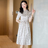 ASE 2307真丝连衣裙桑蚕丝妈妈气质碎花衬衫裙 商品缩略图1