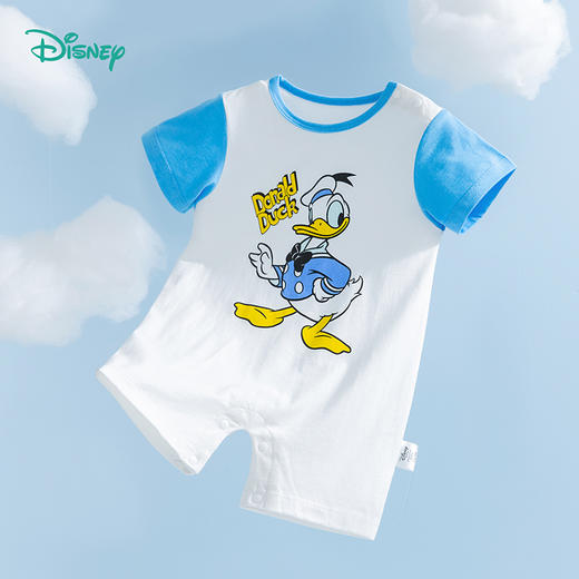 【唐老鸭90周年】迪士尼童装婴幼儿纯棉肩开连体衣夏季舒适新生儿宝宝唐老鸭哈衣 商品图7