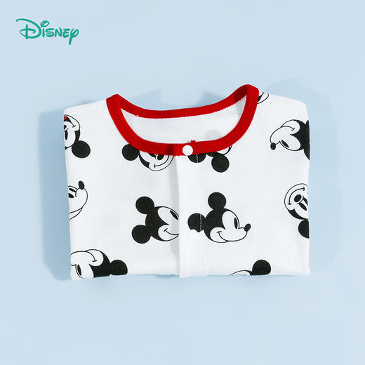 迪士尼童装男童纯棉前开连体衣夏季亲肤舒适米奇宝宝新生儿哈衣 商品图8