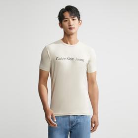 【海南专供价】CKJ夏季男女情侣中性年轻多色印花透气修身短袖T恤J320931ACF