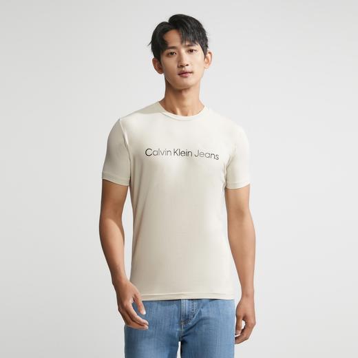 【海南专供价】CKJ夏季男女情侣中性年轻多色印花透气修身短袖T恤J320931ACF 商品图0