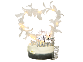 【高颜值蛋糕】爱心羽毛-高颜值造型款生日蛋糕