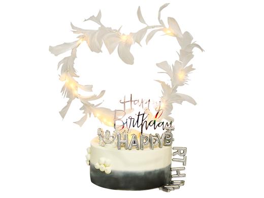 【高颜值蛋糕】爱心羽毛-高颜值造型款生日蛋糕 商品图0