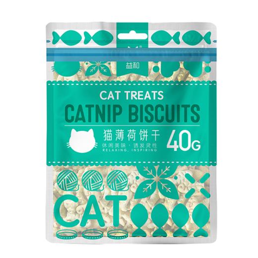 益和猫饼干猫零食猫薄荷味饼干成幼猫咪增肥发腮小鱼饼干洁齿磨牙咬棒40g 商品图7
