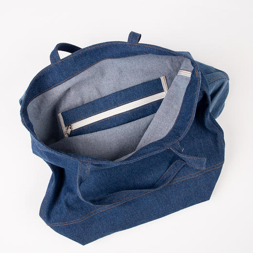 日式无印牛仔布包良品大容量手提包通勤包 A-4589 商品图8