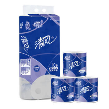 清风有芯卷纸 3层275段*100卷 商用商场酒店卫生纸厕纸批发B22AA5 商品图0