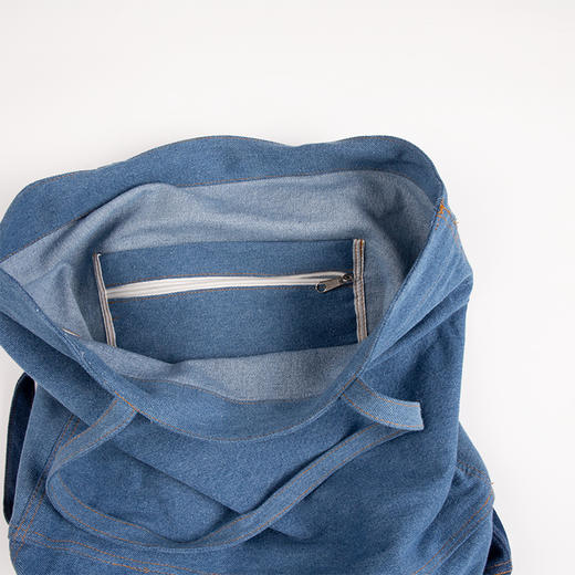 日式无印牛仔布包良品大容量手提包通勤包 A-4589 商品图9