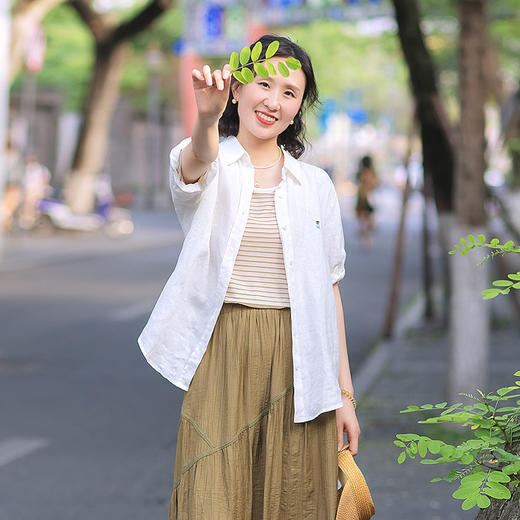 【回馈粉丝】松弛感 会呼吸的亚麻文艺衬衫 商品图4