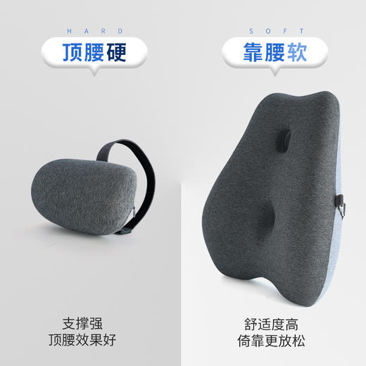 「自由调节！记忆棉」腰靠办公室座椅靠背椅子 居家日用记忆棉可调节靠枕护腰靠垫布艺 商品图3