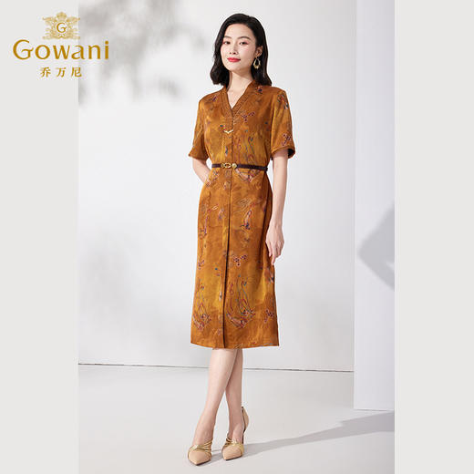 【香云纱】乔万尼新款夏真丝连衣裙40mm重磅桑蚕丝香云纱ET2E235 商品图3