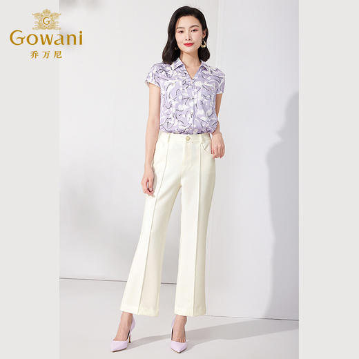 乔万尼真丝衬衫女新款夏季19mm重磅桑蚕丝上衣ET2C231 商品图3