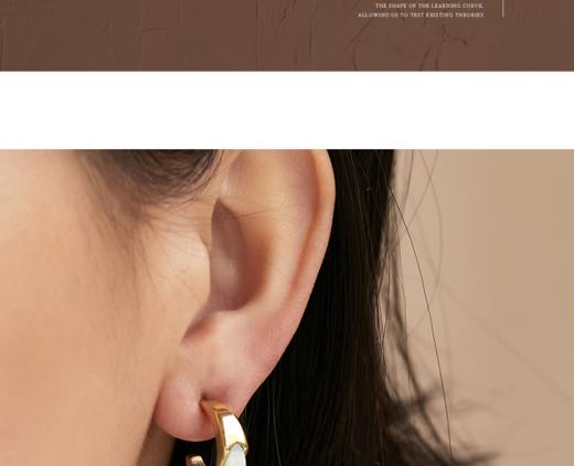 Oflye潮流饰品 独特耳环显脸小女钛钢贝母银针耳钉网红法式耳圈时尚百搭潮耳饰品 商品图7