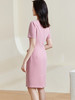 剩S 米思阳2024夏季新款甜美优雅纯色连衣裙收腰显瘦修身短袖裙子1431 商品缩略图2