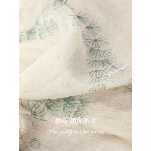 COCOBELLA国风写意印花西装短裤女夏通勤薄款莱赛尔短裤SO18 商品图3