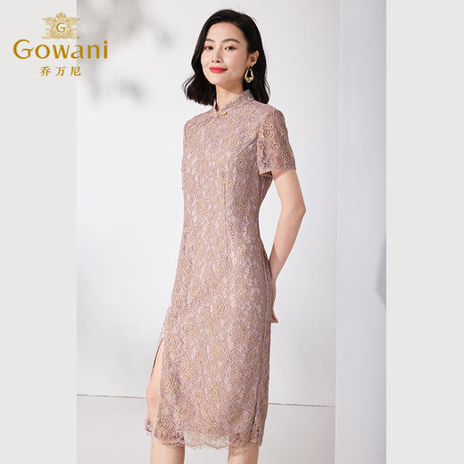 乔万尼旗袍轻款高端气质新款改良修身显瘦连衣裙ET2E256 商品图1