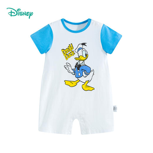 【唐老鸭90周年】迪士尼童装婴幼儿纯棉肩开连体衣夏季舒适新生儿宝宝唐老鸭哈衣 商品图1