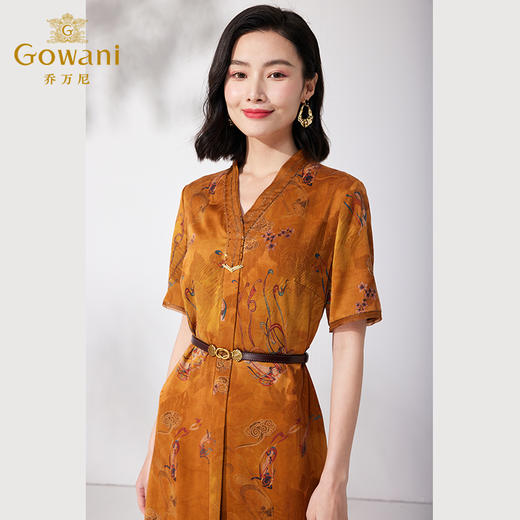 【香云纱】乔万尼新款夏真丝连衣裙40mm重磅桑蚕丝香云纱ET2E235 商品图1