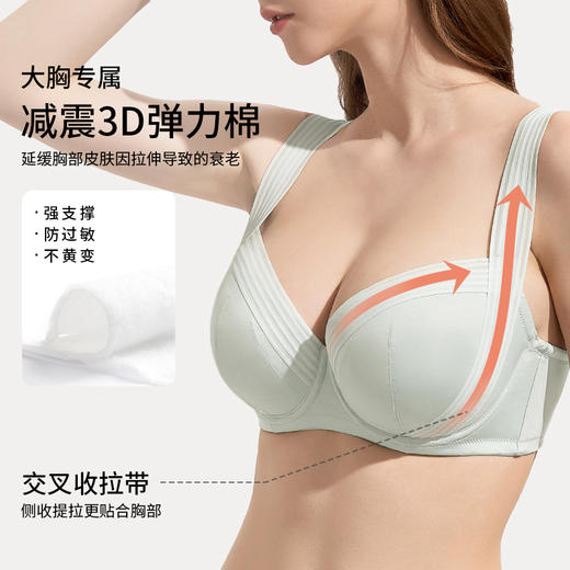 [倾心]分胸型4.0文胸3/4杯自然承托防下垂简约大胸内衣 商品图3