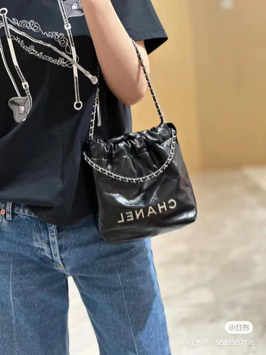 顶级版本迷你22bag-黑银 商品图1