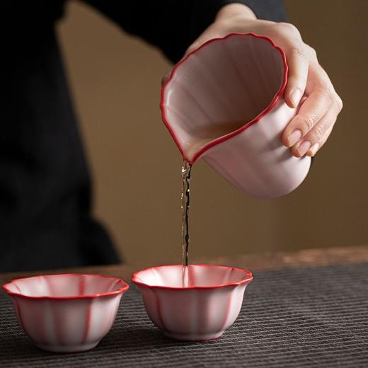 猪油冻红胎陶瓷功夫茶具套装家用茶壶盖碗泡茶器高档轻奢礼盒装 商品图6