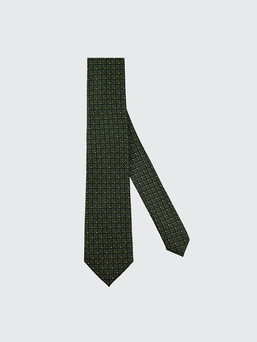 callisto绿色全桑蚕丝领带 FRCTE045C 商品图1