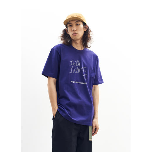 吃茶去chichaqu全棉圆领短袖T恤 多余的情绪 商品图2