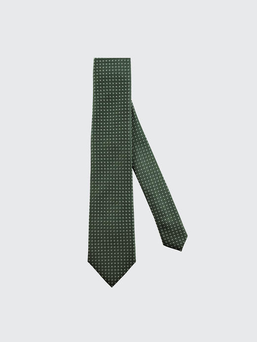 callisto绿色全桑蚕丝领带 FRCTE051C 商品图0