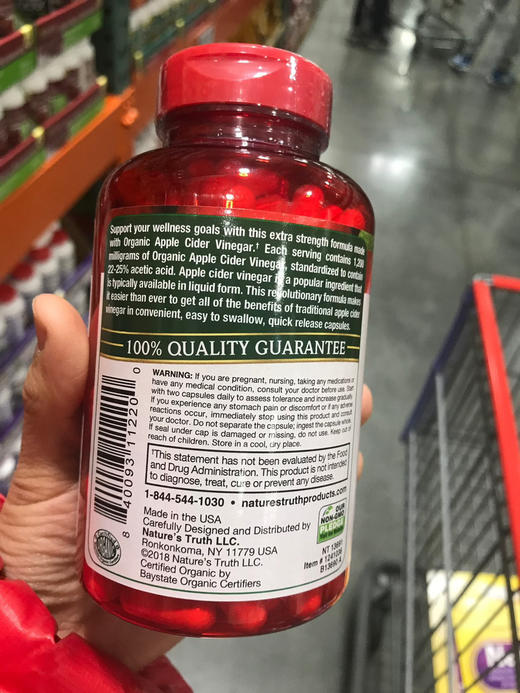 ¥238折扣特价🔥Nature's Truth 天然苹果醋胶囊1200mg， 🍎苹果醋胶囊是流行于欧美的素食胶囊，加速脂肪分解 商品图6