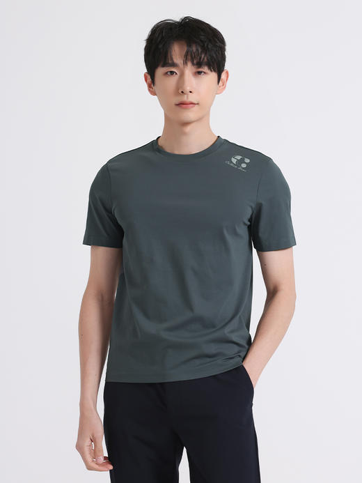 callisto绿色棉混纺短袖T恤 SSTSS089C 商品图0