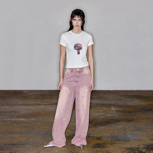 NUTH“救星”｜短款T恤怪兽印花修身百搭短袖 商品图2