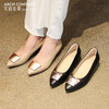 安启美奈足弓设计舒适单鞋女2022年春季新款职业尖头浅口平底鞋女52720 商品缩略图3