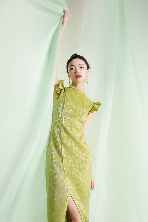 荷言GL旧时闺秀子衿旗袍年轻款女士时尚气质高端2023夏季新品 商品图3