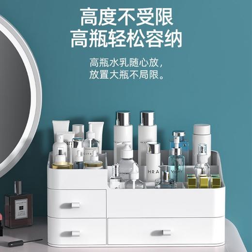 化妆品收纳盒桌面梳妆台护肤品置物架口红整理箱桌上抽屉式小盒子 商品图3