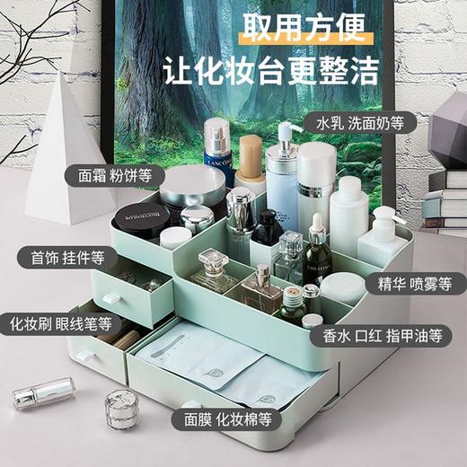 化妆品收纳盒桌面梳妆台护肤品置物架口红整理箱桌上抽屉式小盒子 商品图6