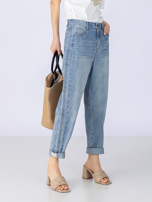 XIAOYU|侧边线迹做旧牛仔裤232KZ040 商品图2