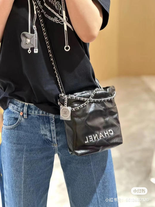 顶级版本迷你22bag-黑银 商品图0