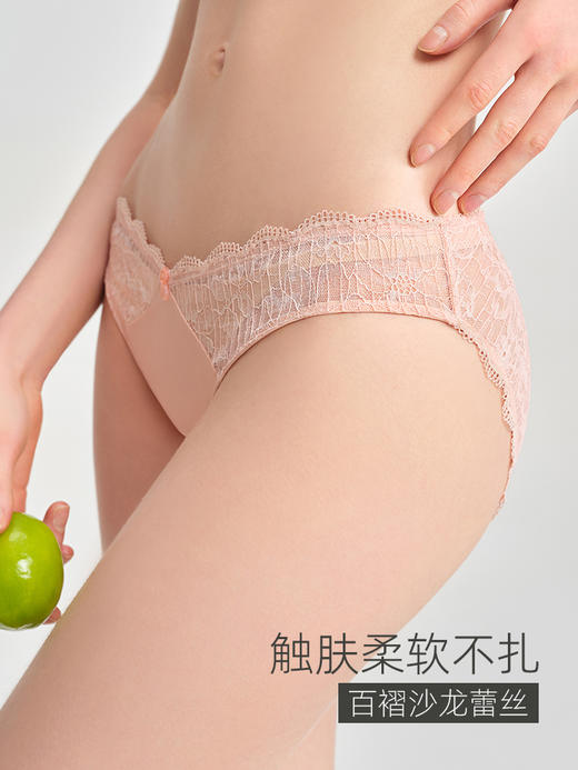3条118好奇蜜斯蕾丝三角内裤女纯棉抗菌裆性感夏季薄款新款琳恩埃洛伊内裤 商品图2