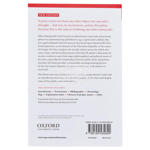 【中商原版】君王论 牛津世界经典系列 英文原版 The Prince Niccolo Machiavelli 商品图1