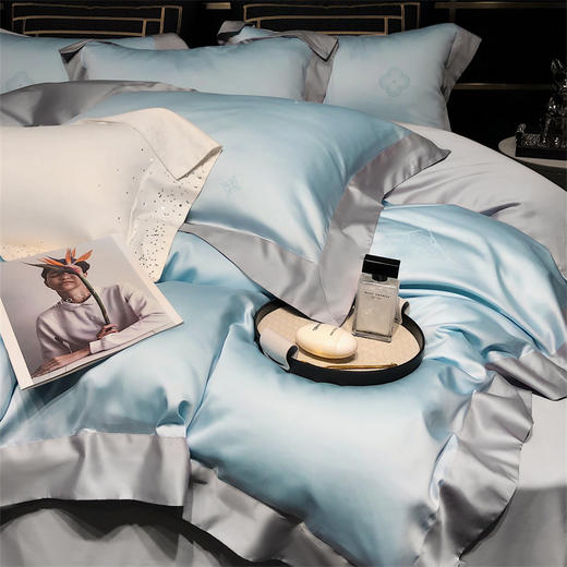 自然醒天丝棉提花四件套莱赛尔柔滑裸睡床上用品春夏季KY 商品图7