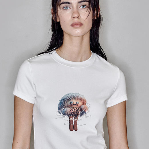 NUTH“救星”｜短款T恤怪兽印花修身百搭短袖 商品图3