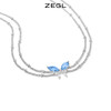 ZEGL设计师青绿绮梦系列蓝色蝴蝶项链女轻奢小众设计感锁骨链配饰 商品缩略图3