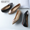 安启美奈足弓设计舒适单鞋女2022年春季新款职业尖头浅口平底鞋女52720 商品缩略图4