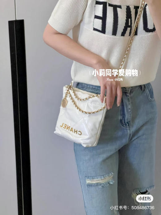 顶级版本迷你22bag-白色 商品图2